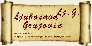 Ljubosava Grujović vizit kartica